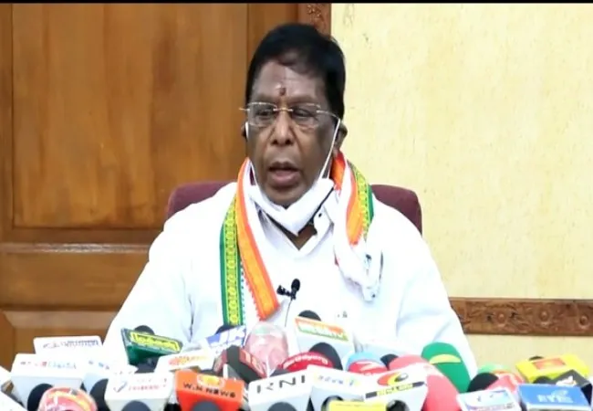 puducherry cm narayanasamy press meet 